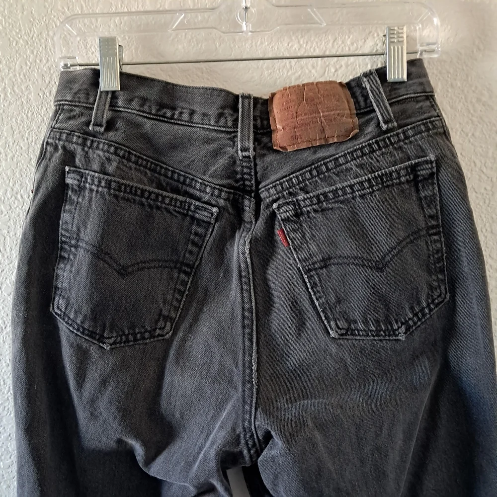 Vintage 90s Levi's 501 Jeans Button Fly Cotton 5 Pocket Style High Rise Black - Picture 4 of 10